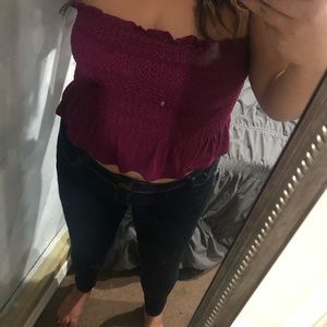 Xhilaration bandeau with ruffled hem